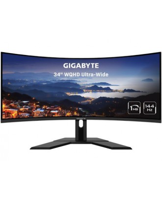 Gigabyte G34WQC 34" Ultra-Wide Curved Gaming Monitor (3440 x 1440) 144Hz 1ms FreeSync Premium